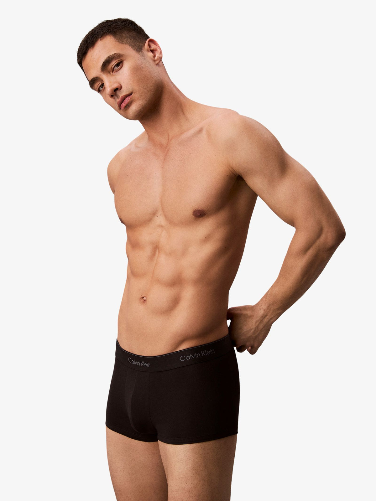 Calvin Klein Icon Cotton Stretch Low Rise Trunk (Black 3-Pack) | Black/Black/Black