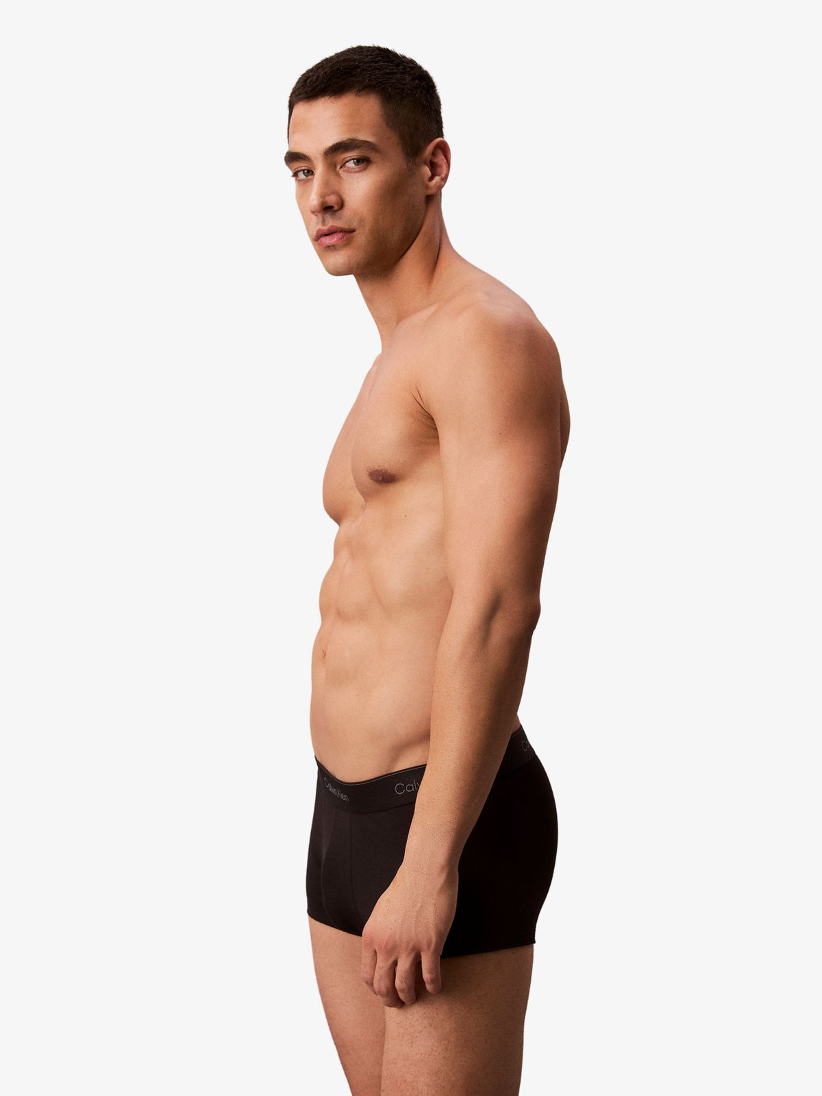 Calvin Klein Icon Cotton Stretch Low Rise Trunk (Black 3-Pack) | Black/Black/Black