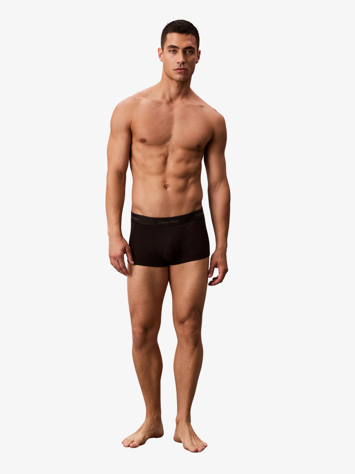 Calvin Klein Icon Cotton Stretch Low Rise Trunk (Black 3-Pack) | Black/Black/Black