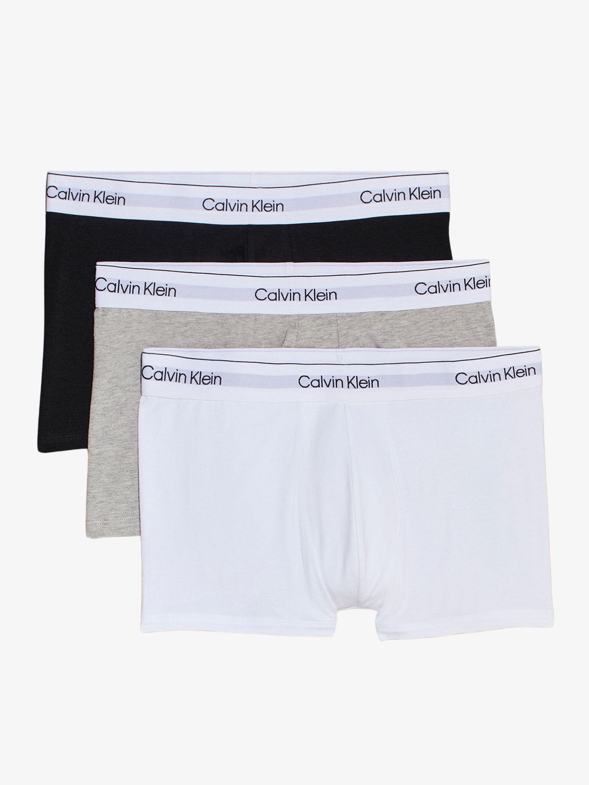 Calvin Klein Icon Cotton Stretch Trunk (Mixed 3-Pack) | Grey Heather/White/Black