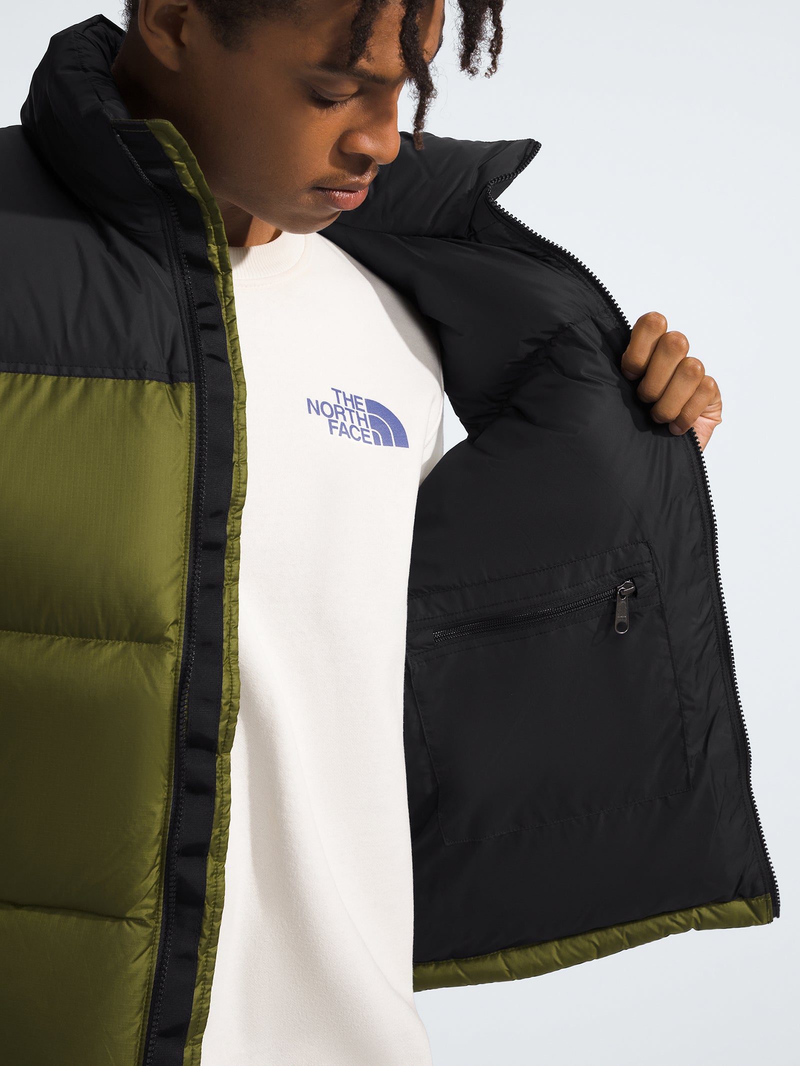 Green North Face Puffer Gilet The North Face 1996 Retro Nuptse