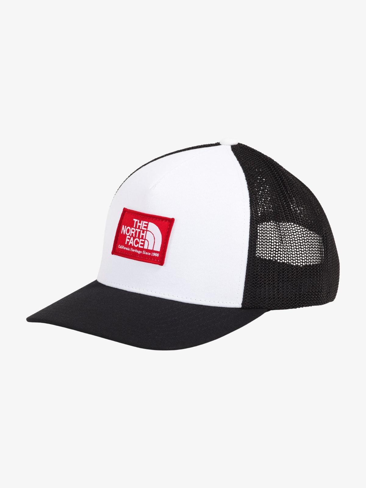 The North Face Keep It Patched Trucker Hat | BLACK/HORIZON RED/WHITE