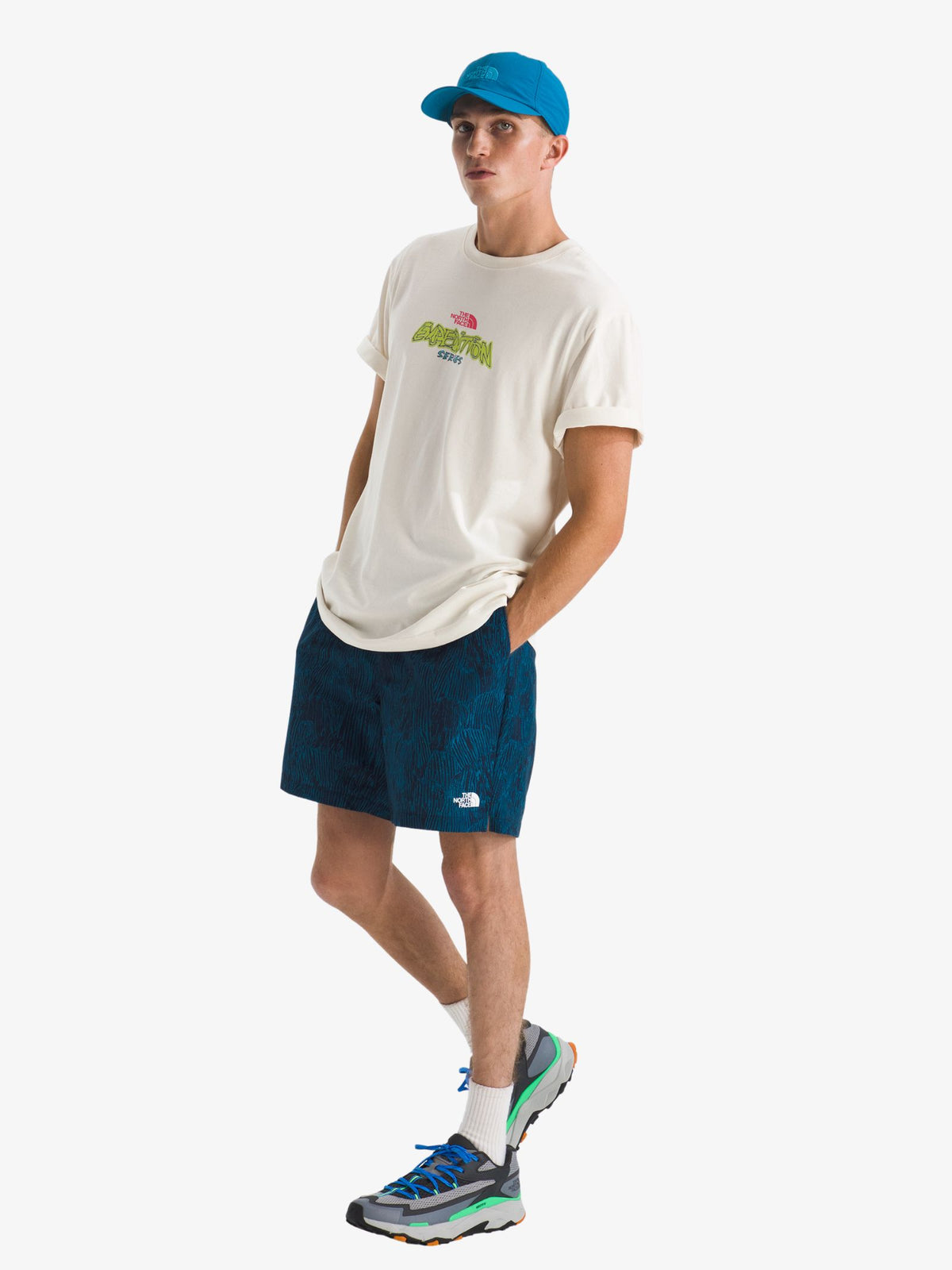 The North Face Men's TNF Essential Expedition Series Tee | White Dune