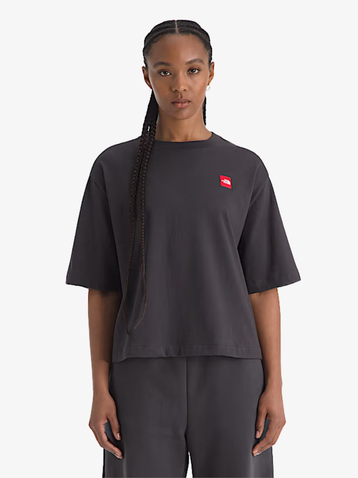 The North Face Women’s Red Box Boxy Tee | BLACK