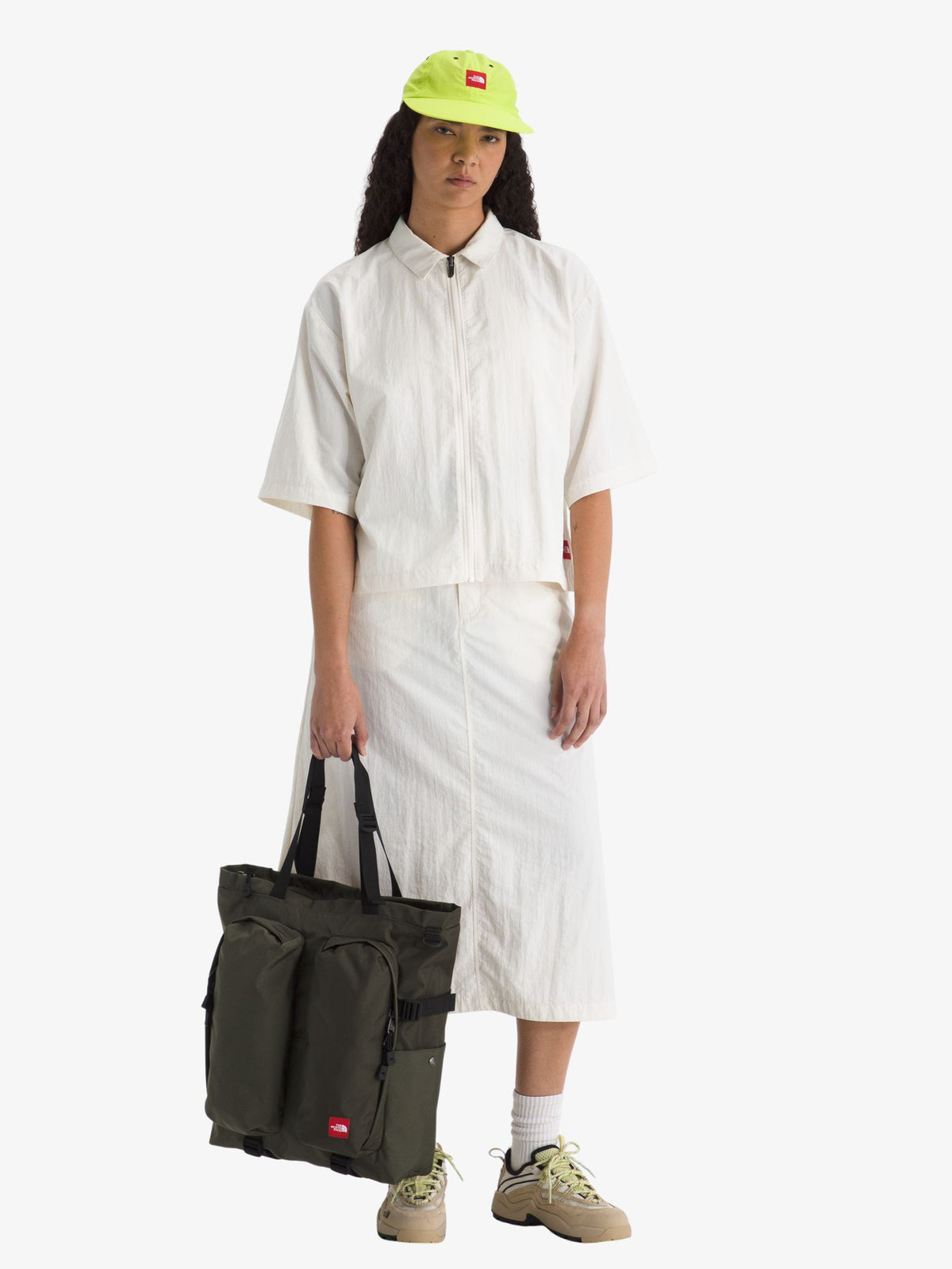 The North Face Tnf Red Box Tote Bag | New Taupe Green