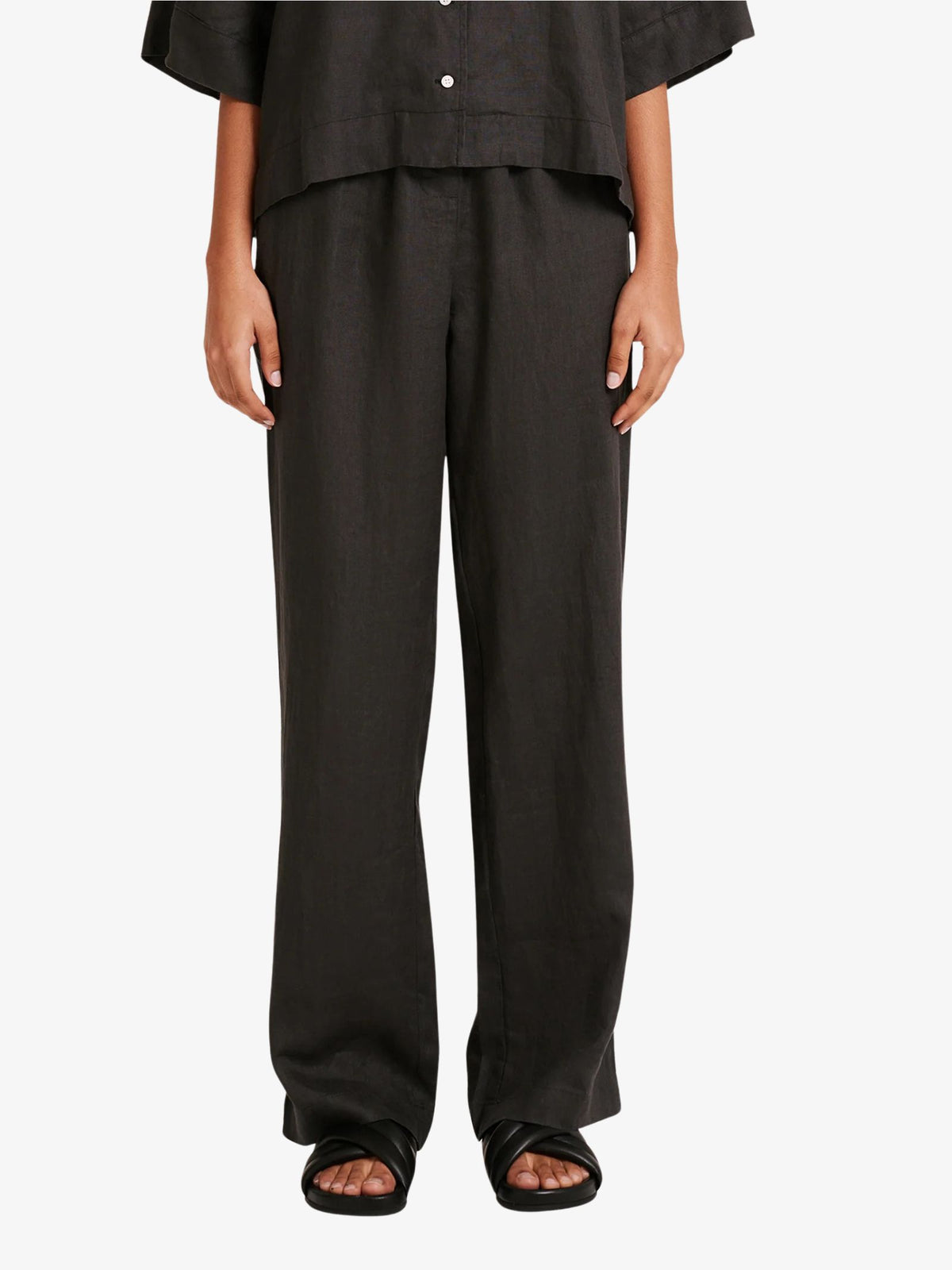 Nude Lucy Lounge Linen Pants | Coal