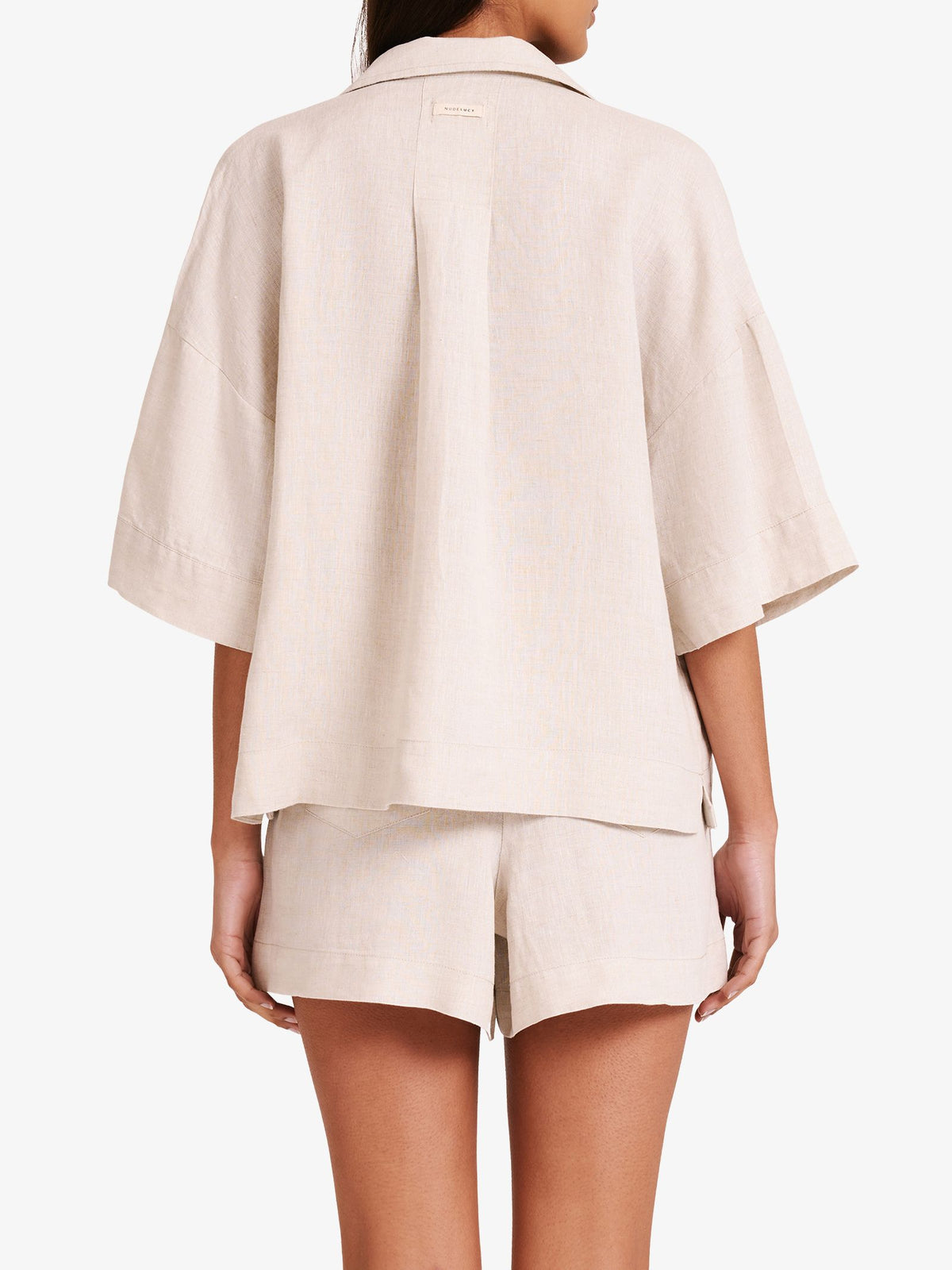 Nude Lucy Linen Lounge Shirt | Natural
