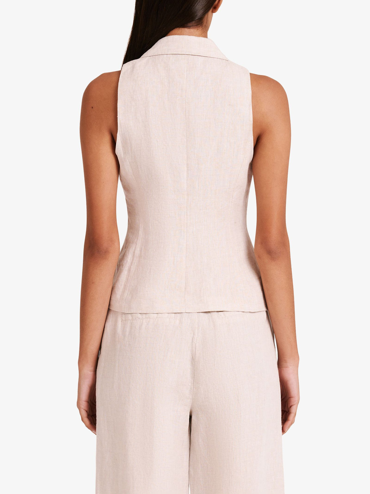 Nude Lucy Thilda Linen Vest | Natural