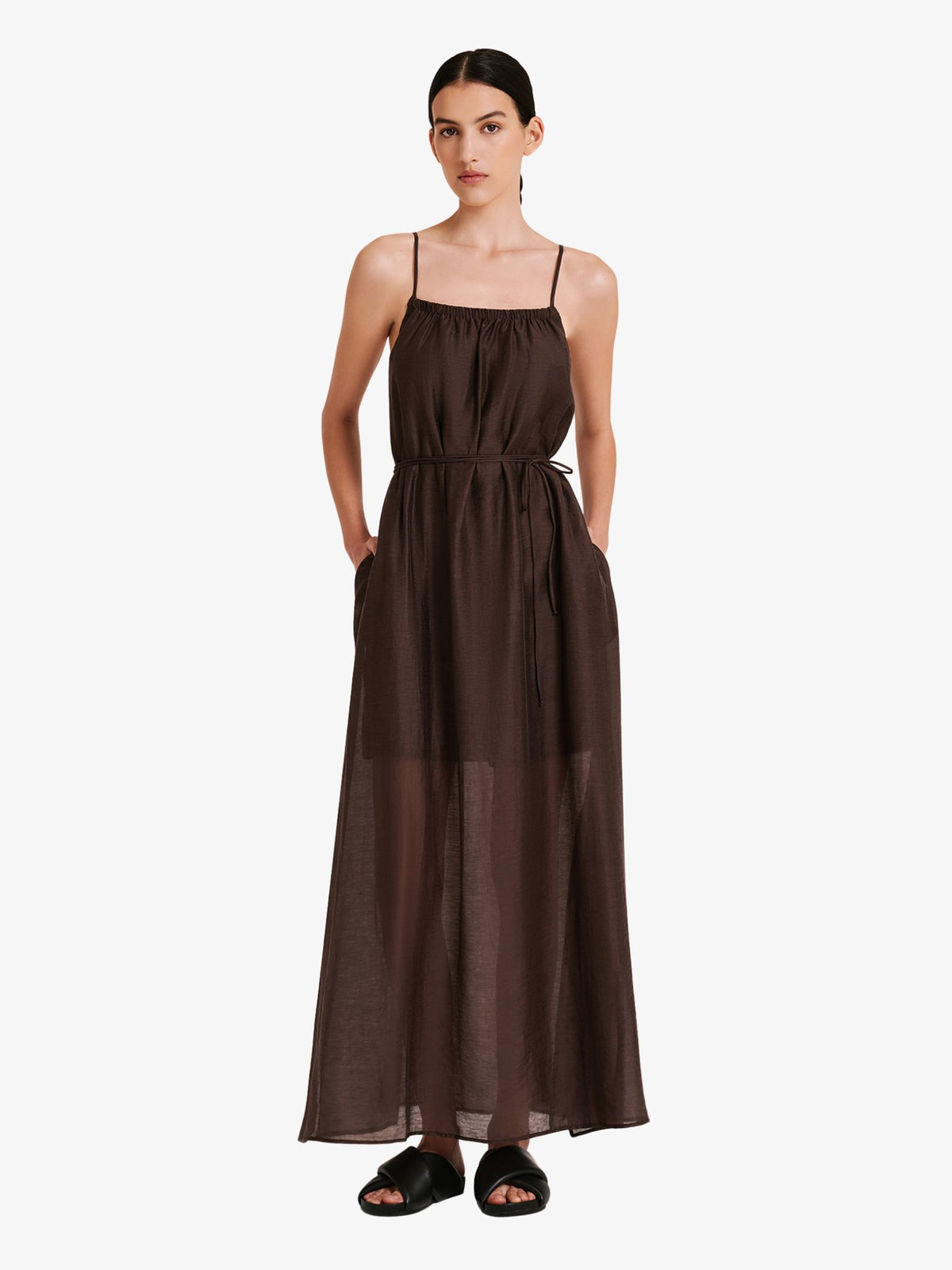 Nude Lucy Ziki Maxi Dress Bark | Glue Store Nude Lucy Ziki Maxi Dress Bark | Glue Store