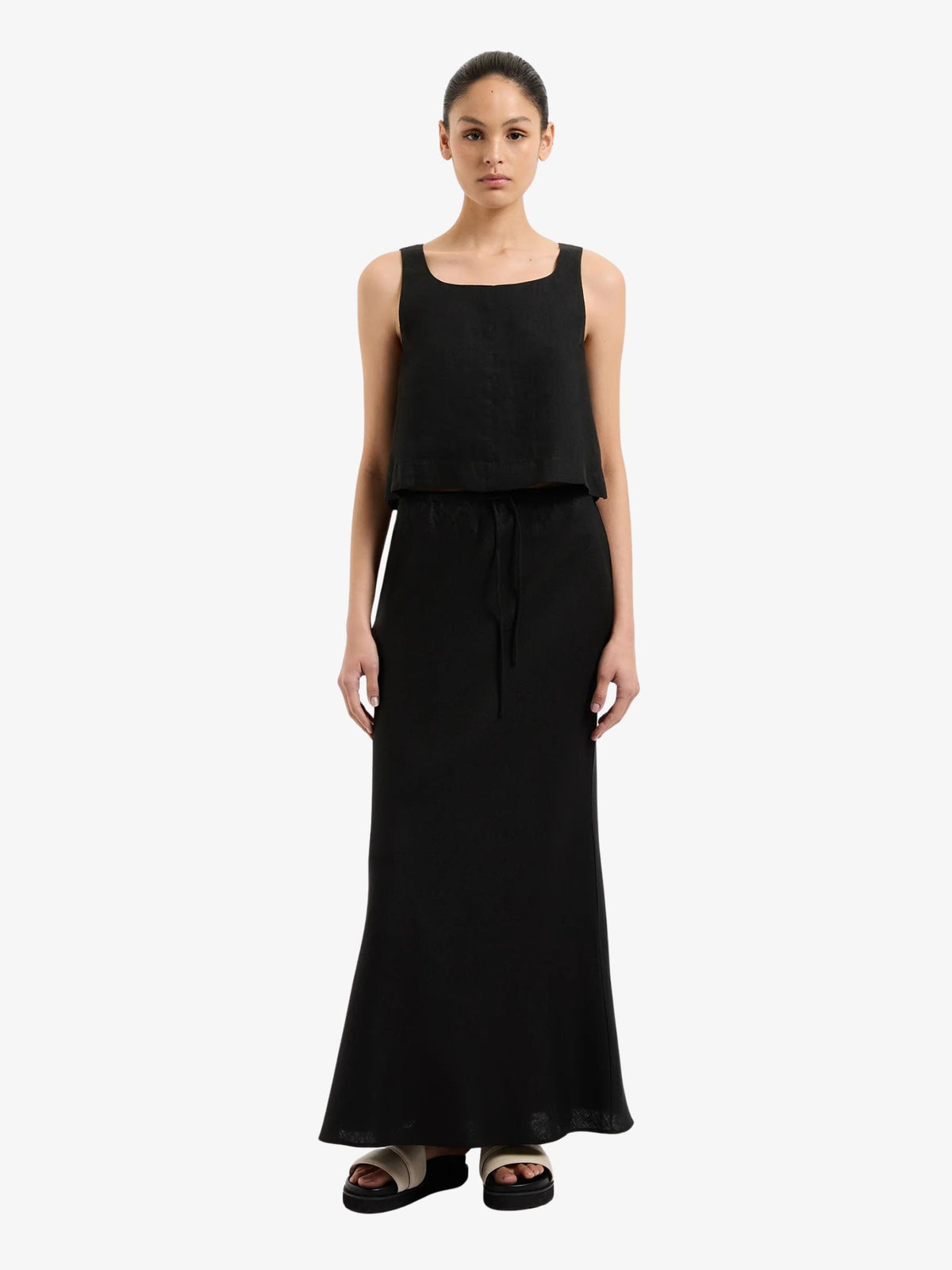 Nude Lucy Thilda Linen Top | Black