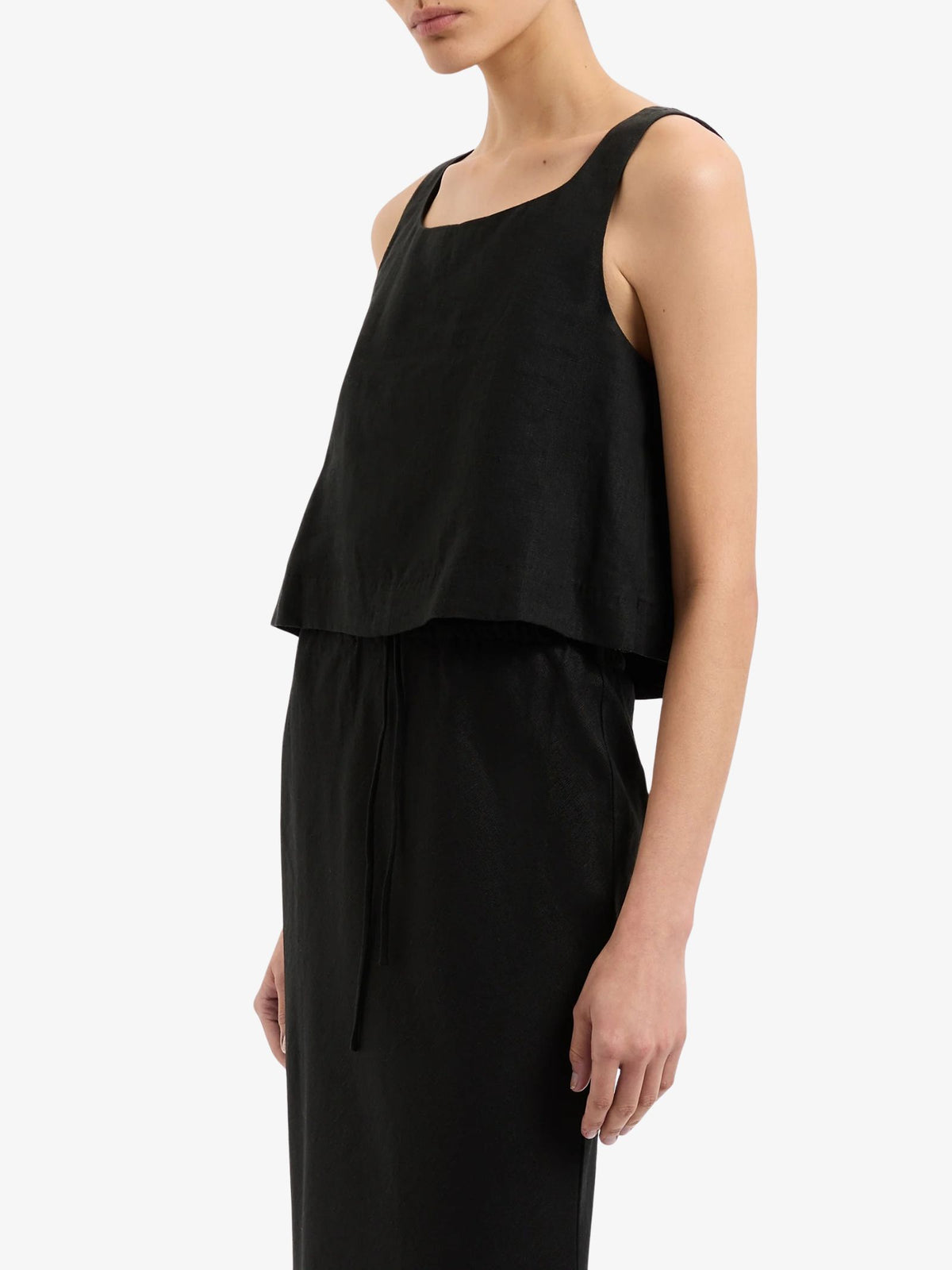 Nude Lucy Thilda Linen Top | Black
