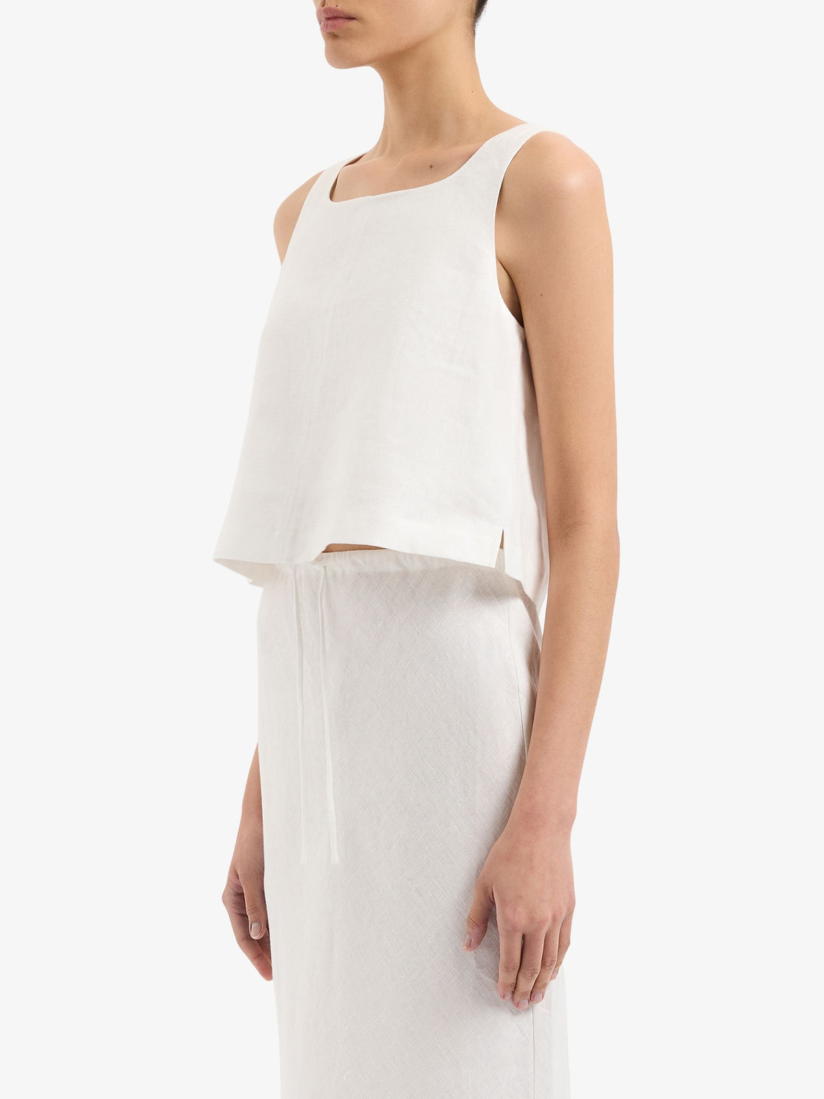 Nude Lucy Thilda Linen Top | White
