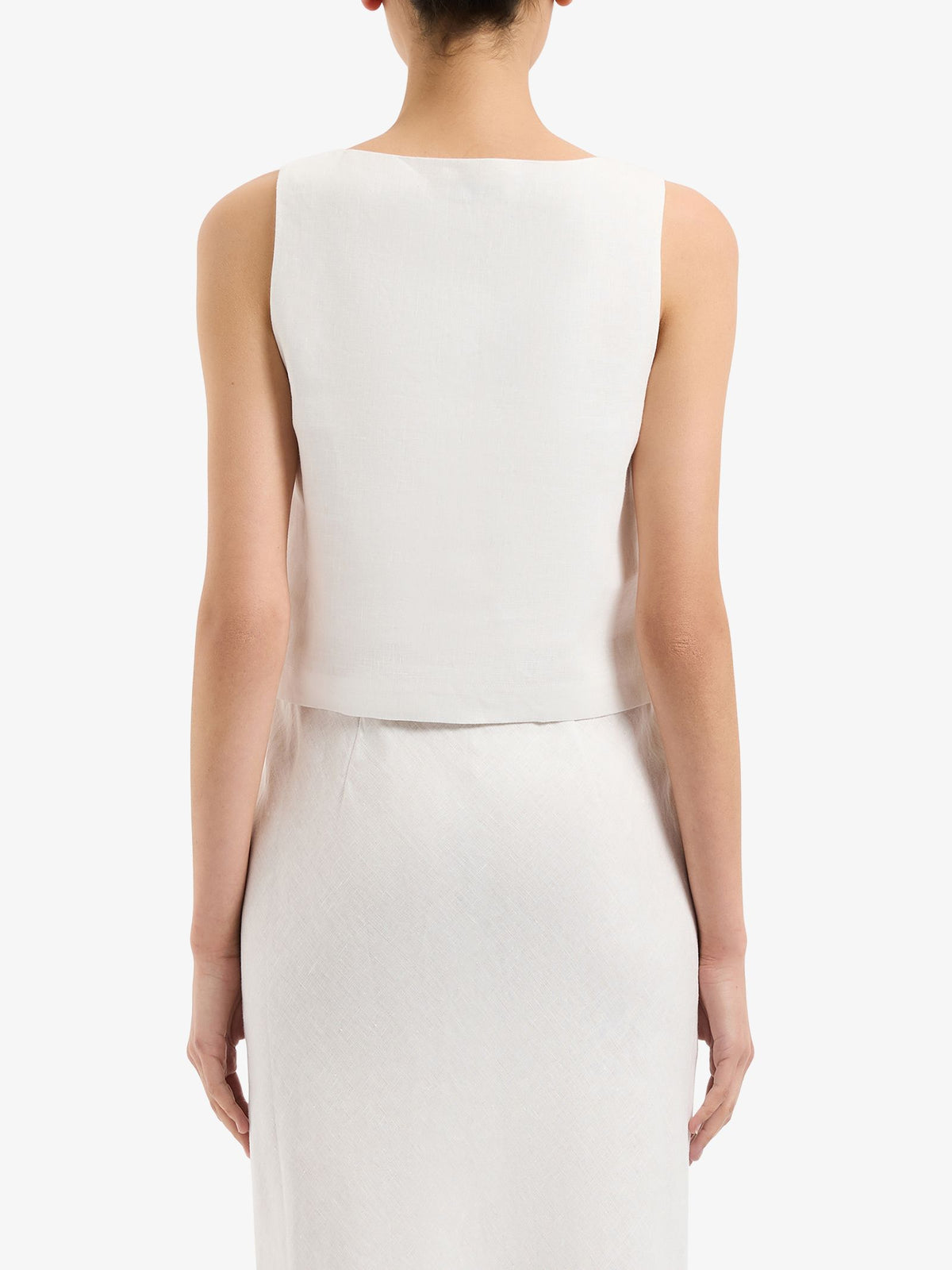 Nude Lucy Thilda Linen Top | White