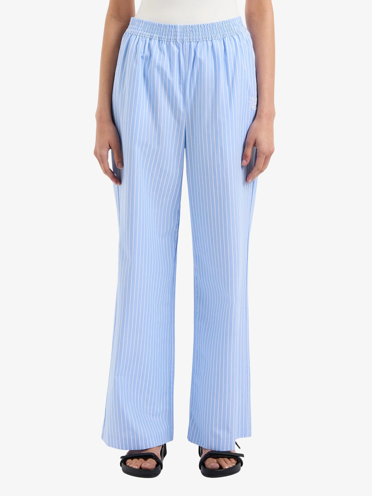 Nude Lucy Organic Poplin Pants | Sky Stripe