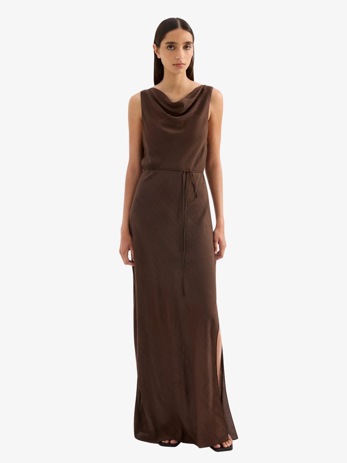 Nude Lucy Serine Maxi Dress | Chocolate