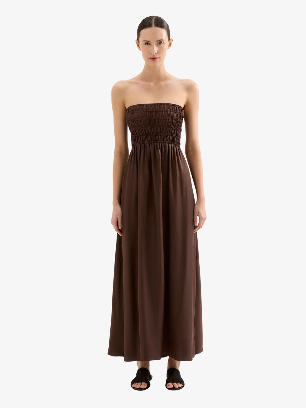 Nude Lucy Zuri Tencel Maxi Dress | Chocolate