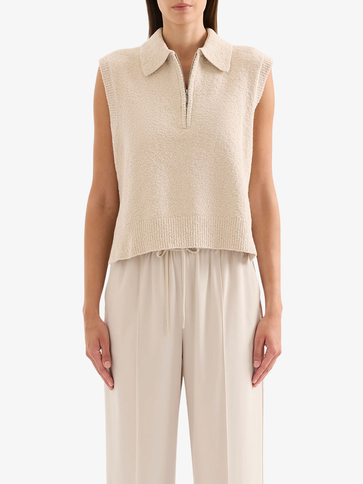 Nude Lucy Ordell Knit Vest | Buff