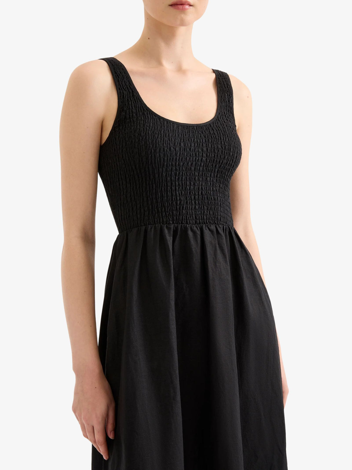 Nude Lucy Elio Linen Maxi Dress | Black