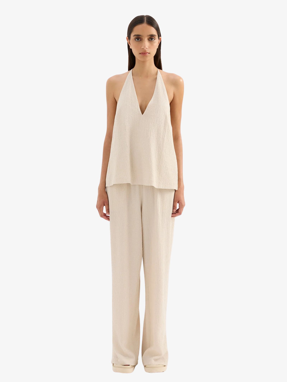 Nude Lucy Palma Halter Top | Cream