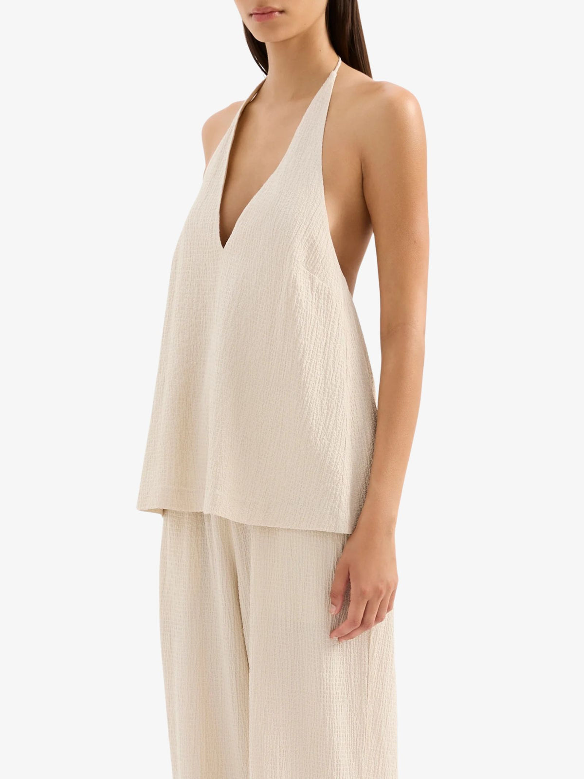 Nude Lucy Palma Halter Top | Cream