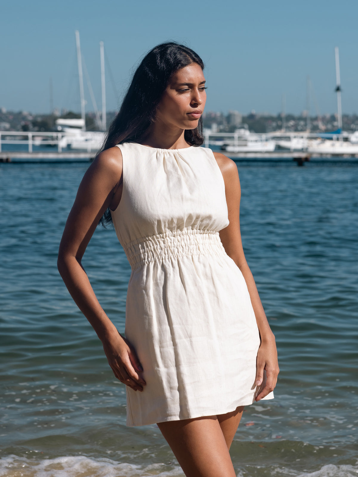 Nude Lucy Andri Linen Mini Dress | Chamomile