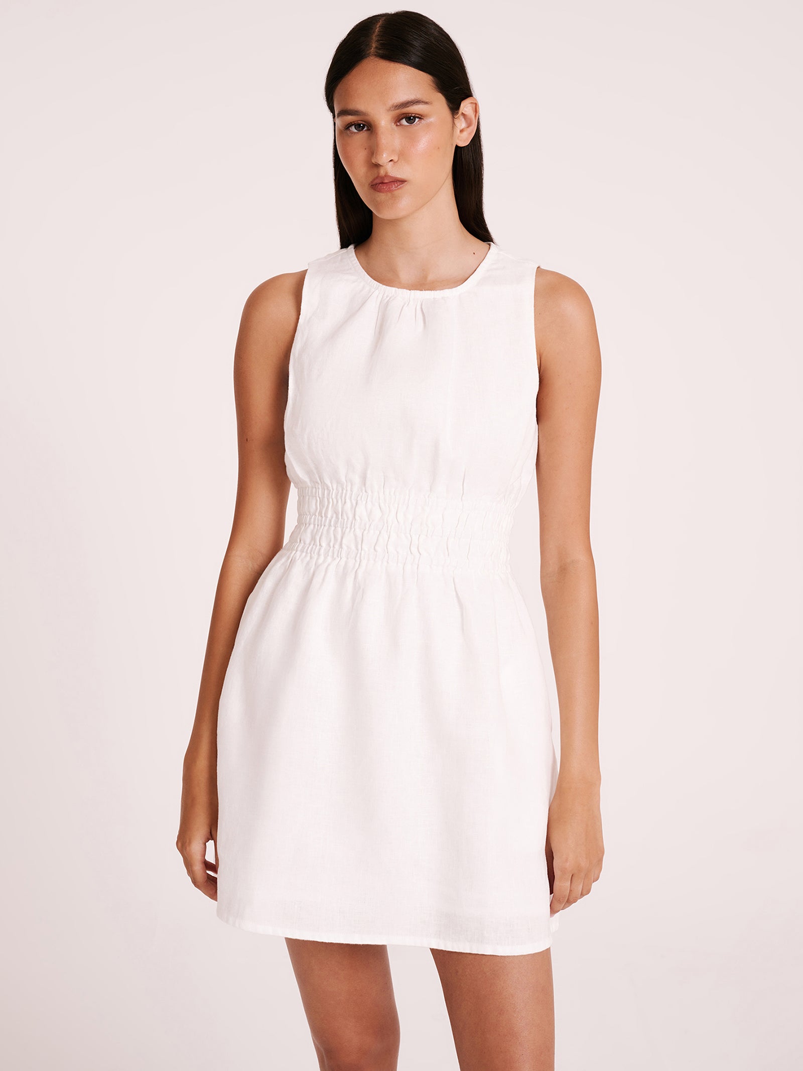 Jaxson Linen Dress in White