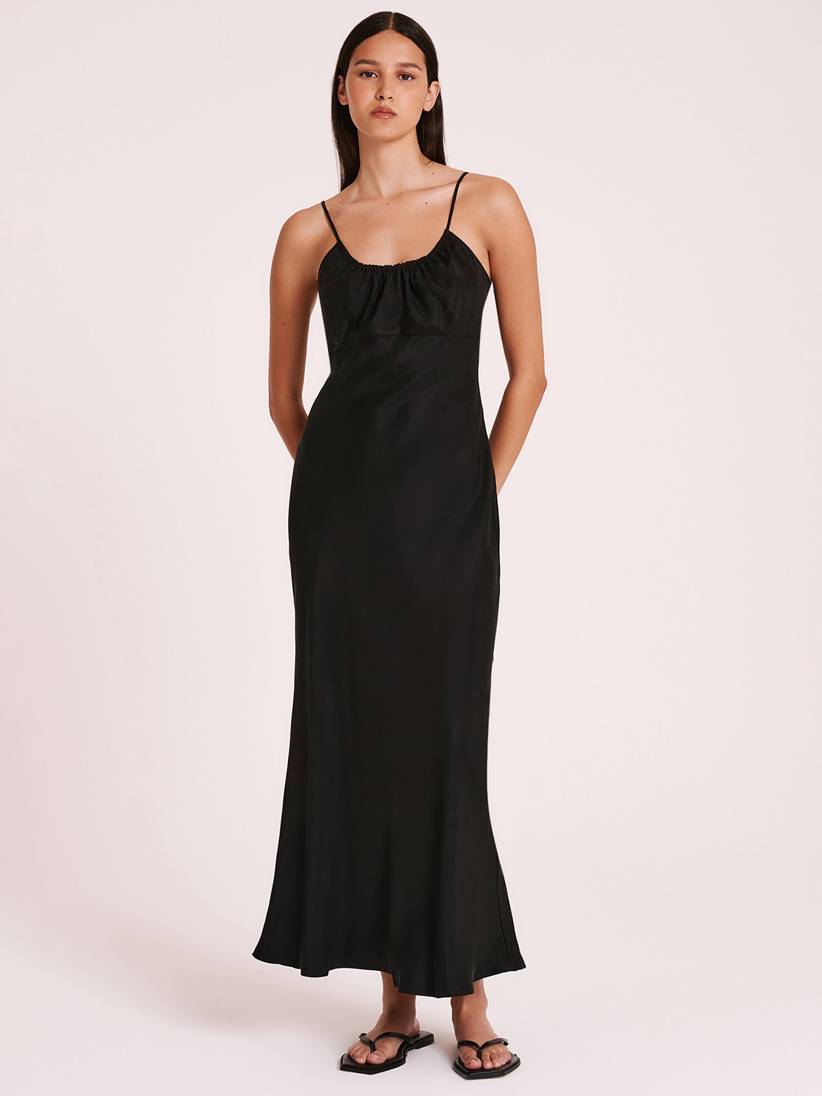 Sol Cupro Dress in Black