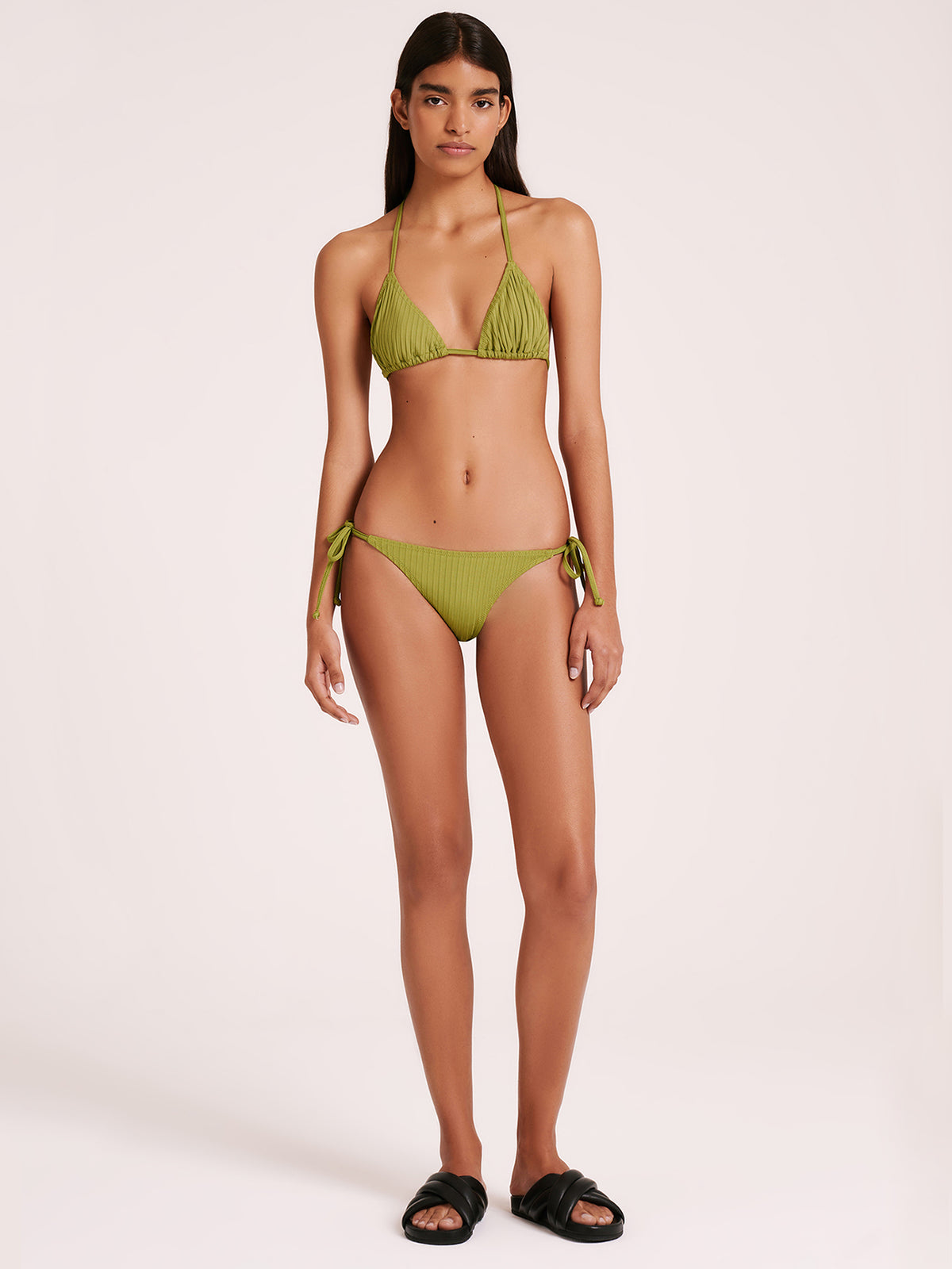 Nude Lucy Classic Triangle Bikini Top | Grass