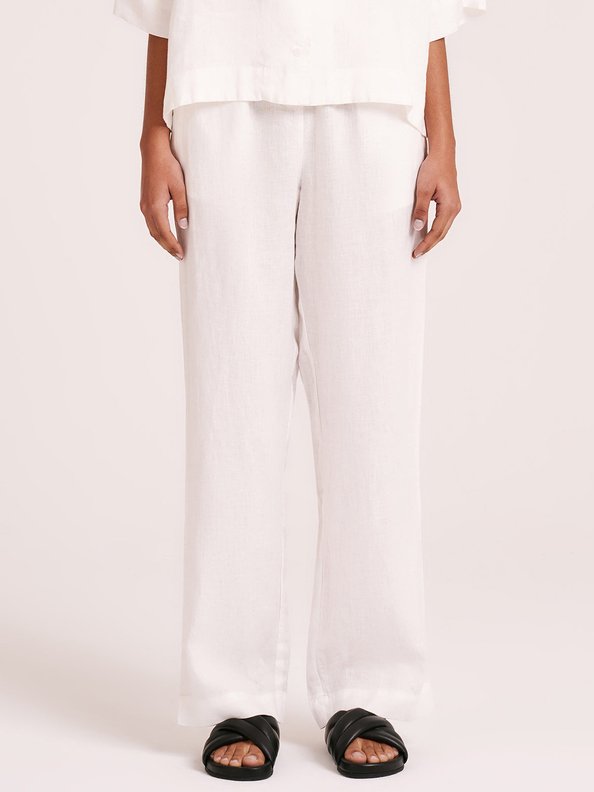 Linen Lounge Pants in White