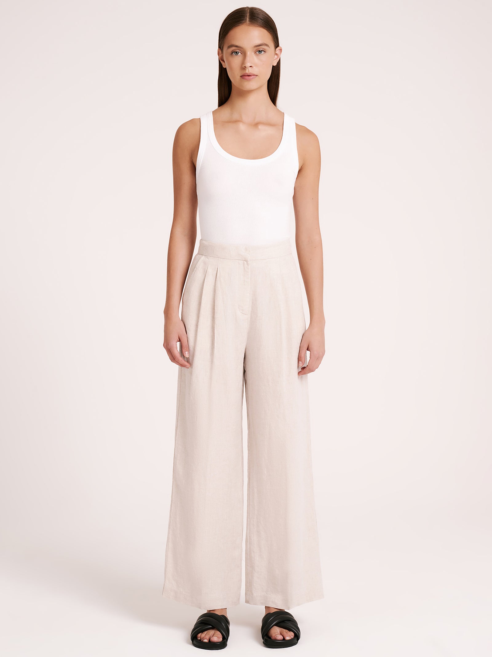 Thilda Linen Pants in Natural - Glue Store