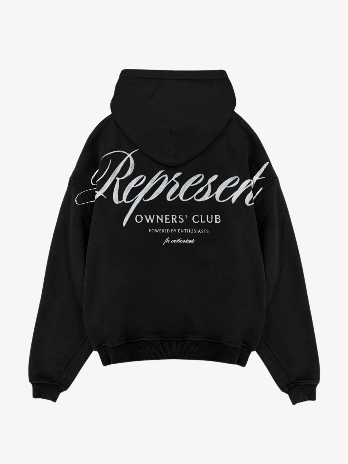 Represent Owners Club Script Hoodie | Black