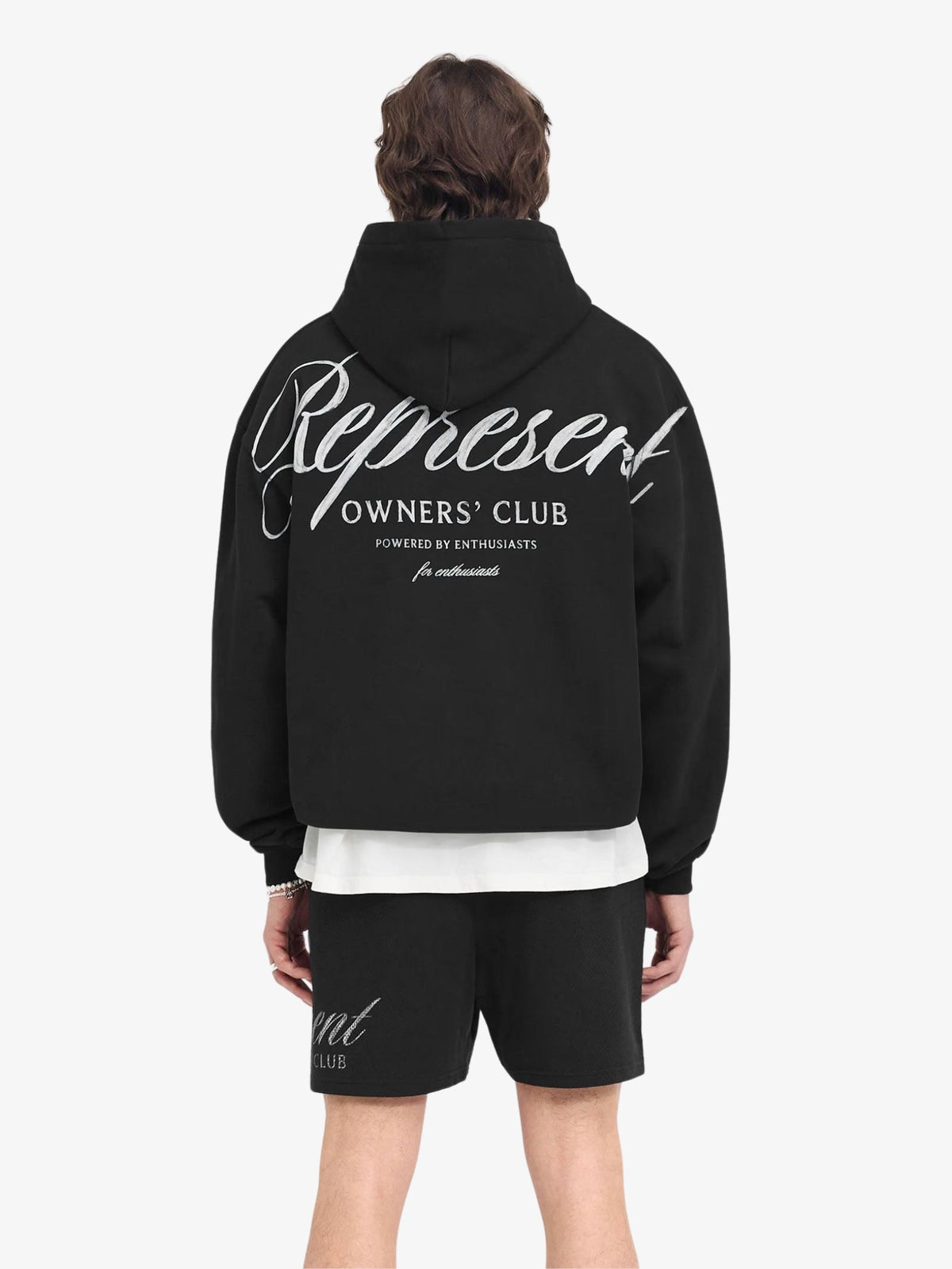 Represent Owners Club Script Hoodie | Black