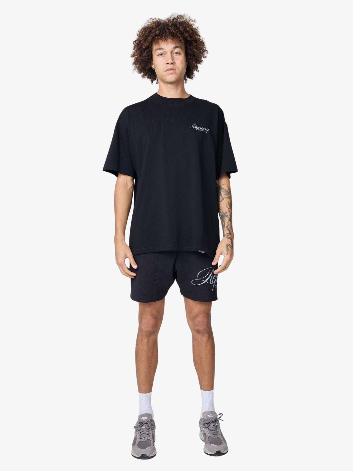 Represent Represent Owners Club Script T-Shirt | Black