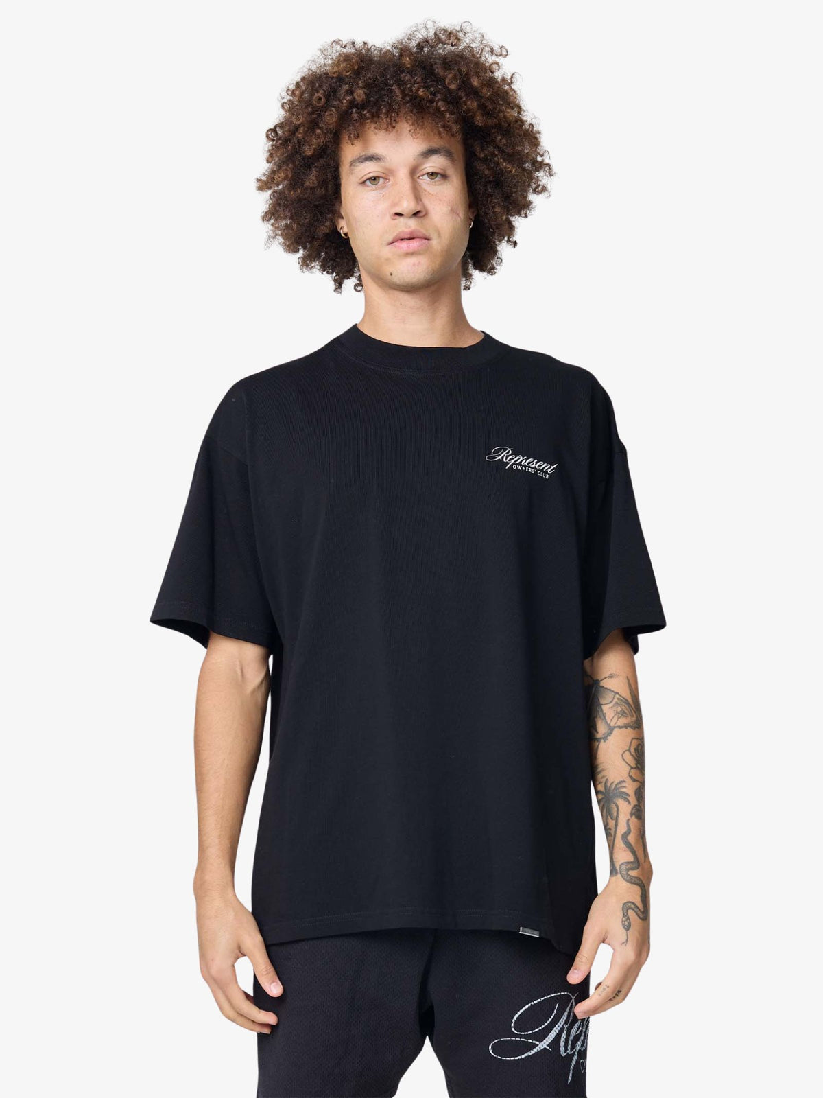 Represent Represent Owners Club Script T-Shirt | Black