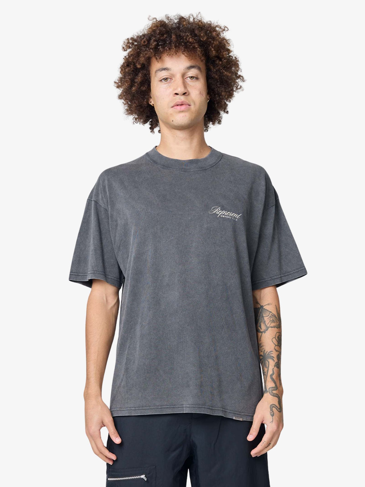 Represent Represent Owners Club Script T-Shirt | Vintage Grey