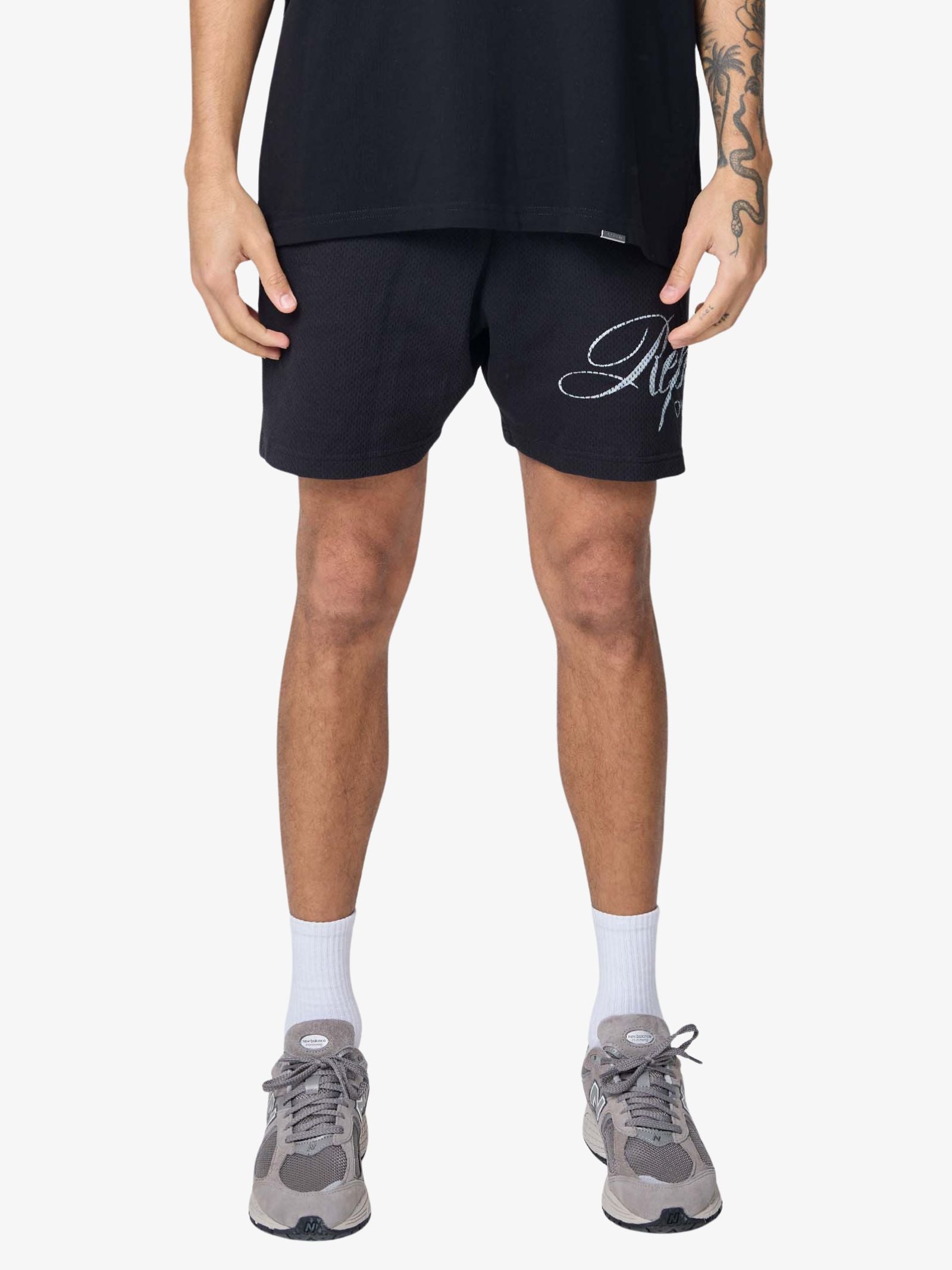Represent Owners Club Script Mesh Shorts