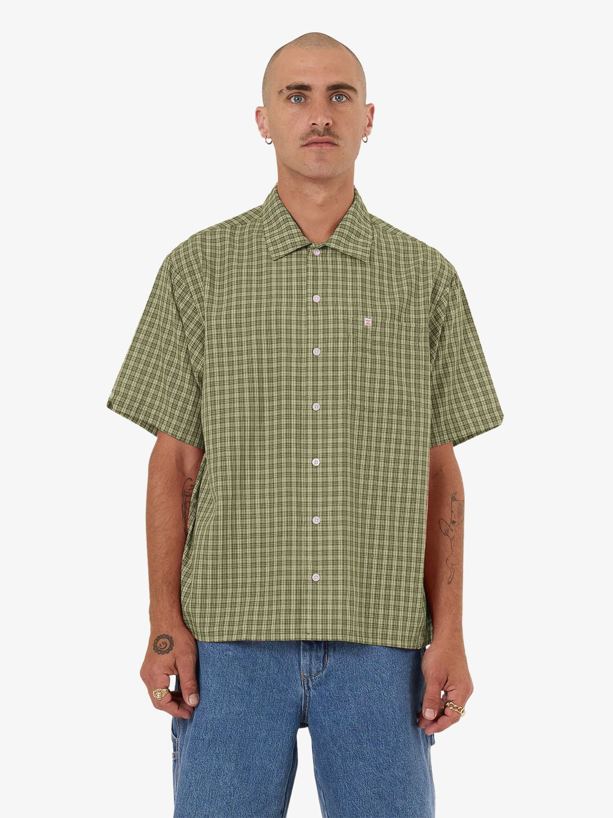 Worship Cherub Short Sleeve Shirt | Kelp