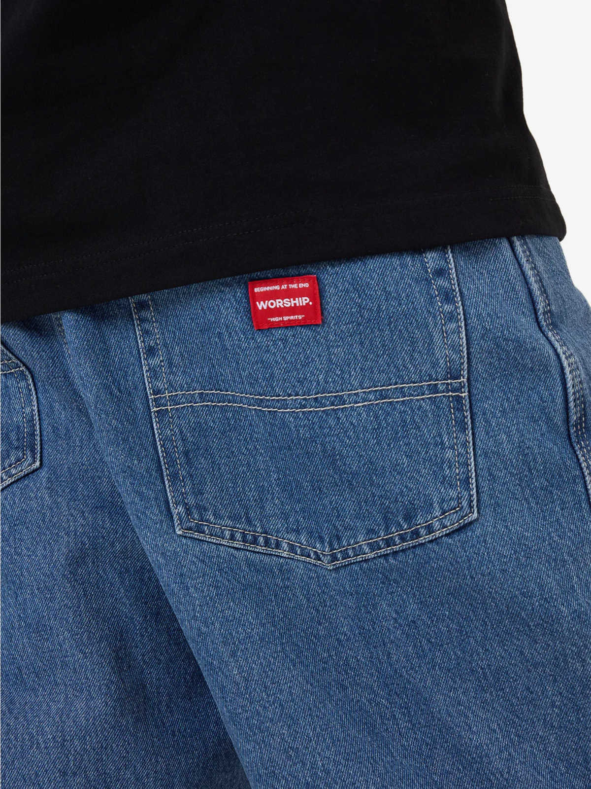 Worship Big Dawg Jean Short | Sky High Blue