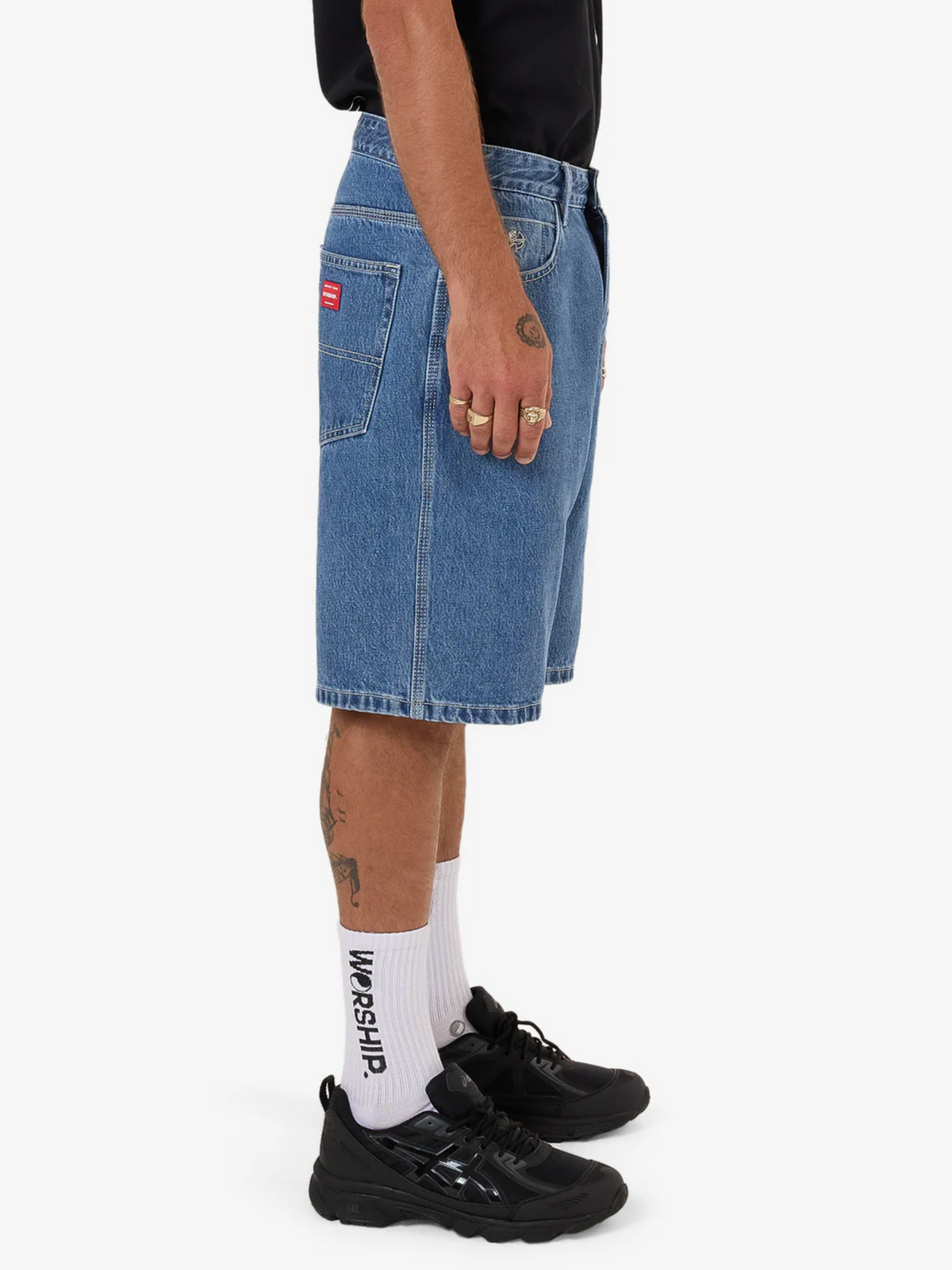 Worship Big Dawg Jean Short | Sky High Blue