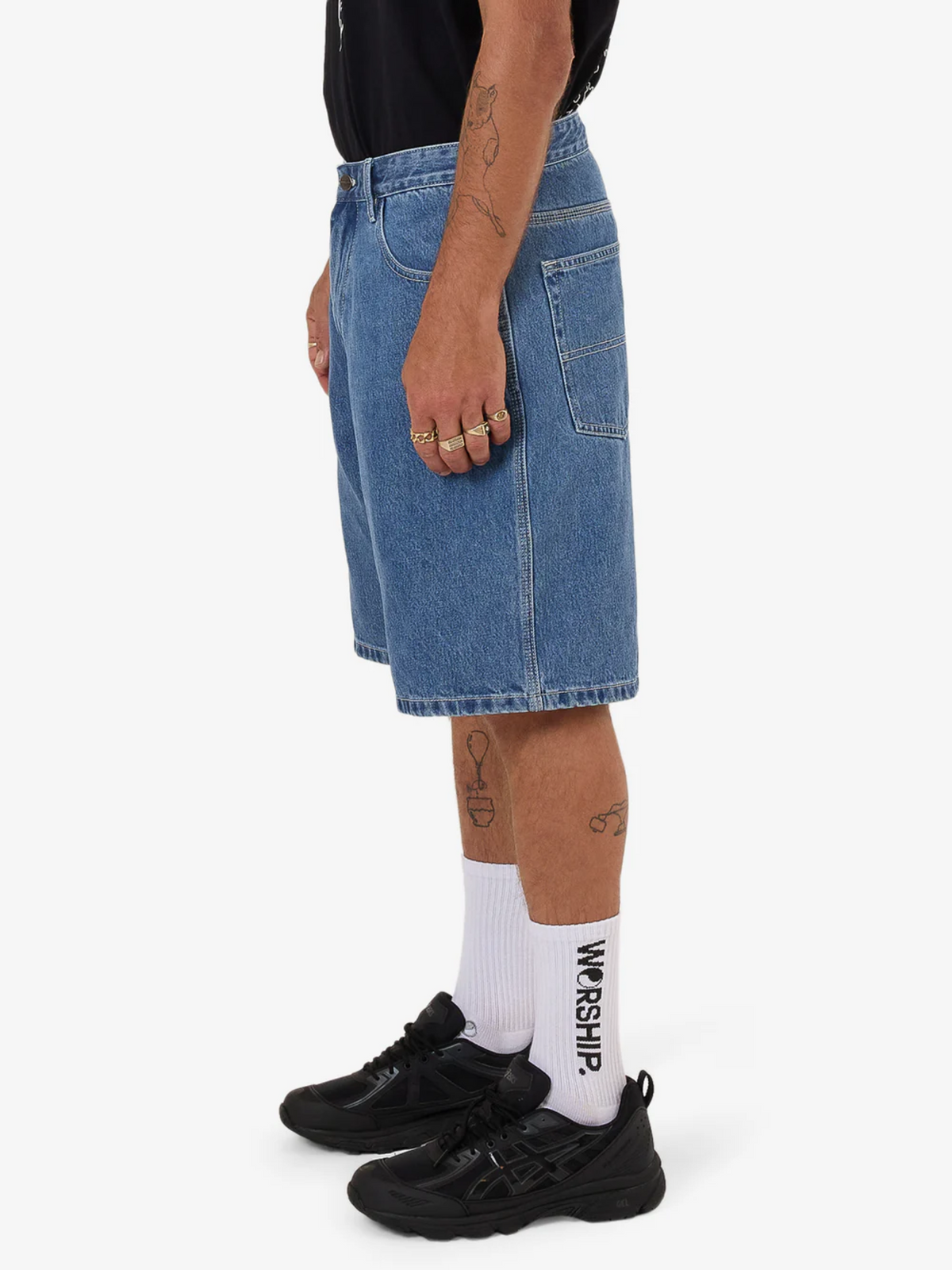 Worship Big Dawg Jean Short | Sky High Blue