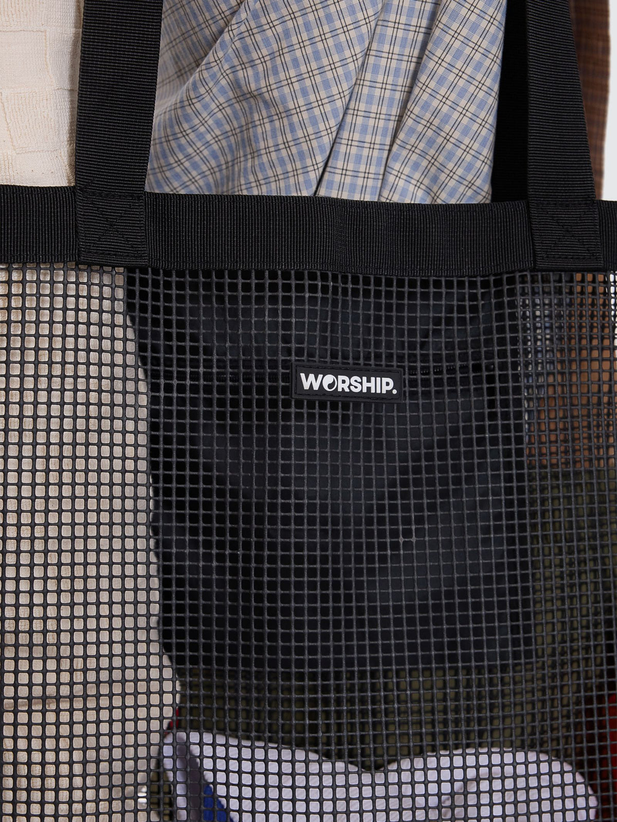 Worship Mesh Beach Carry Bag | Black