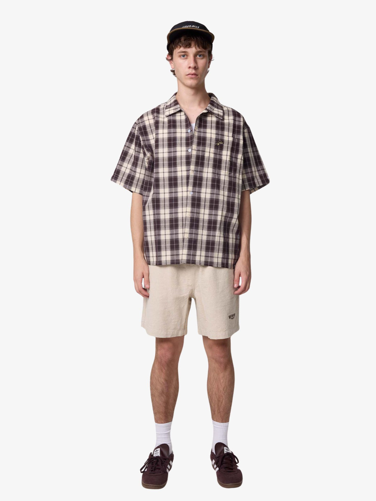 Worship Satisfaction Baggy Cotton Linen Shorts | Oatmeal