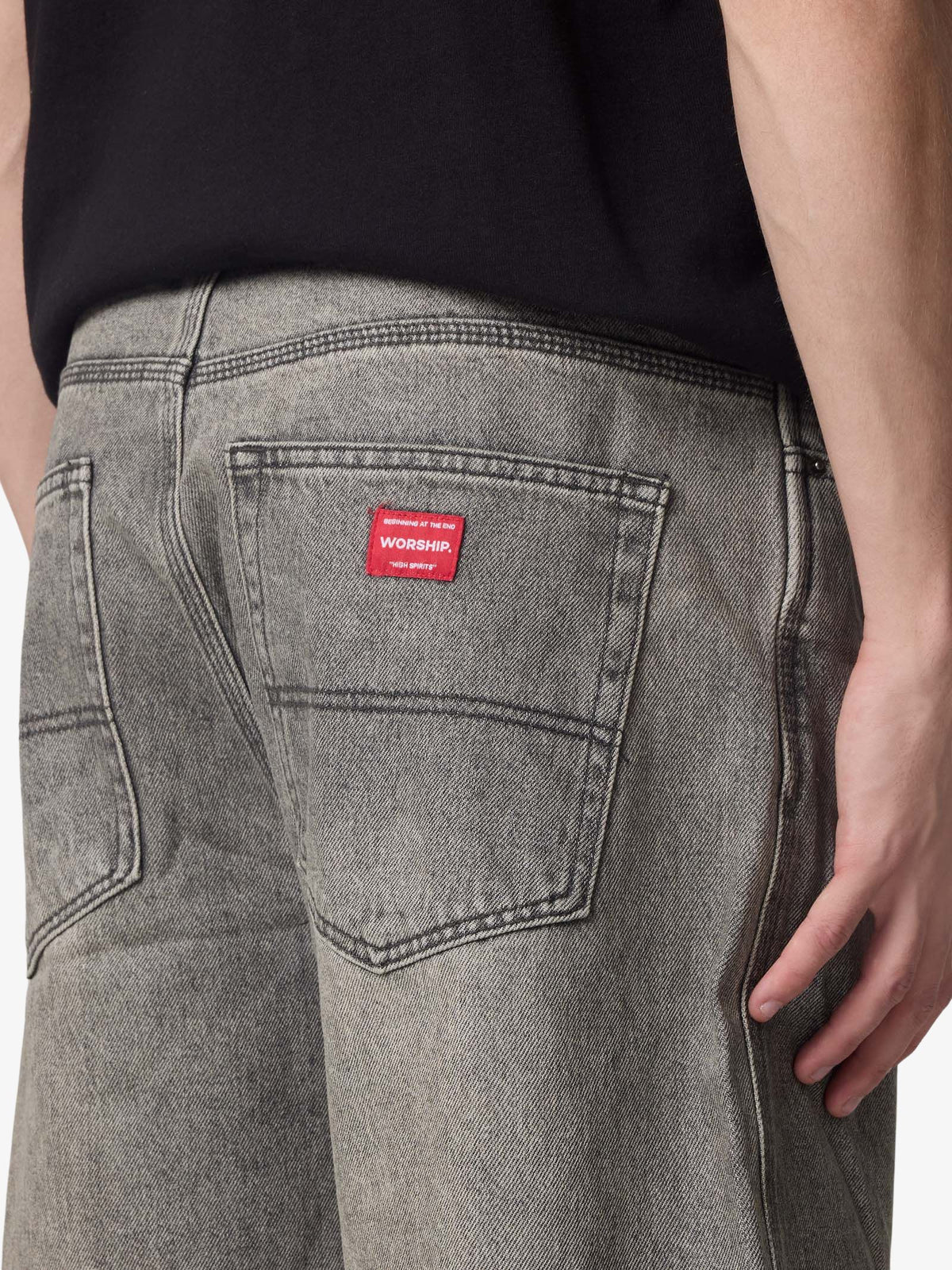 Worship Enough Lounger Jean Shorts | Dirty Grey