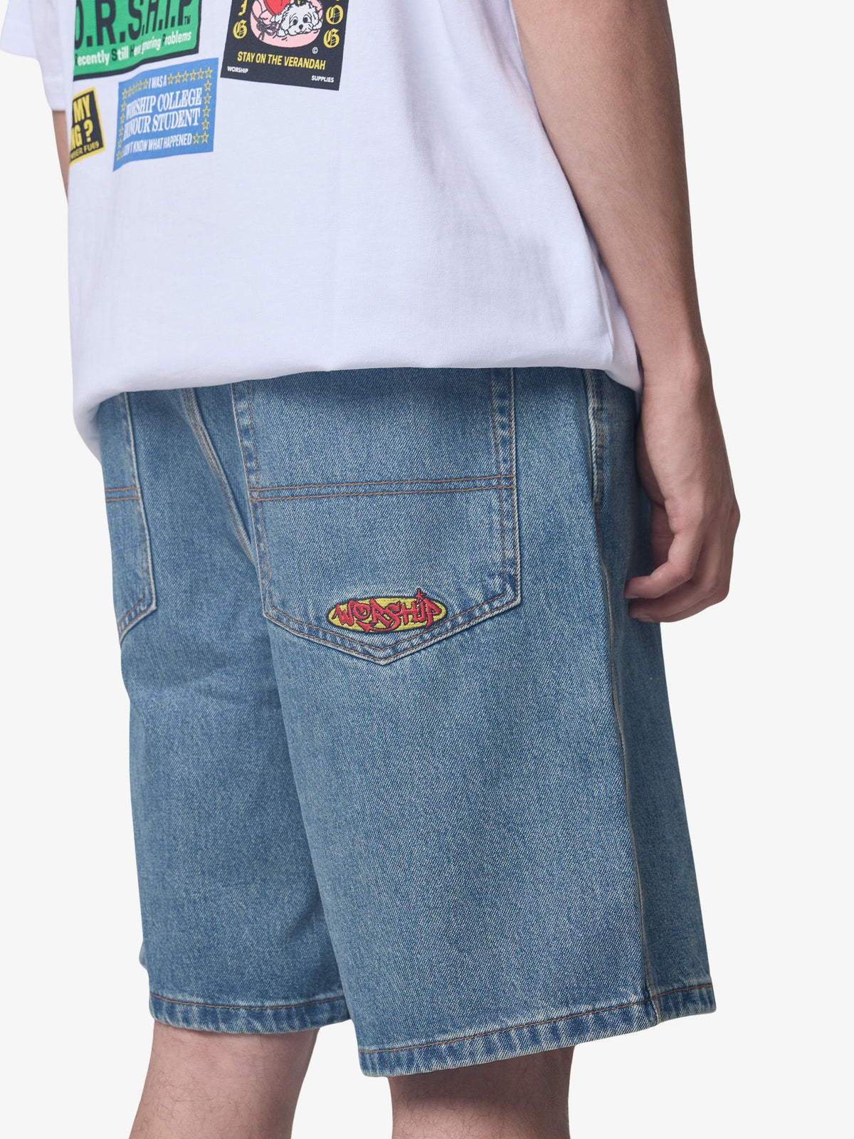 Worship Hot Gossip Big Dawg Jean Shorts | Rogue Blue