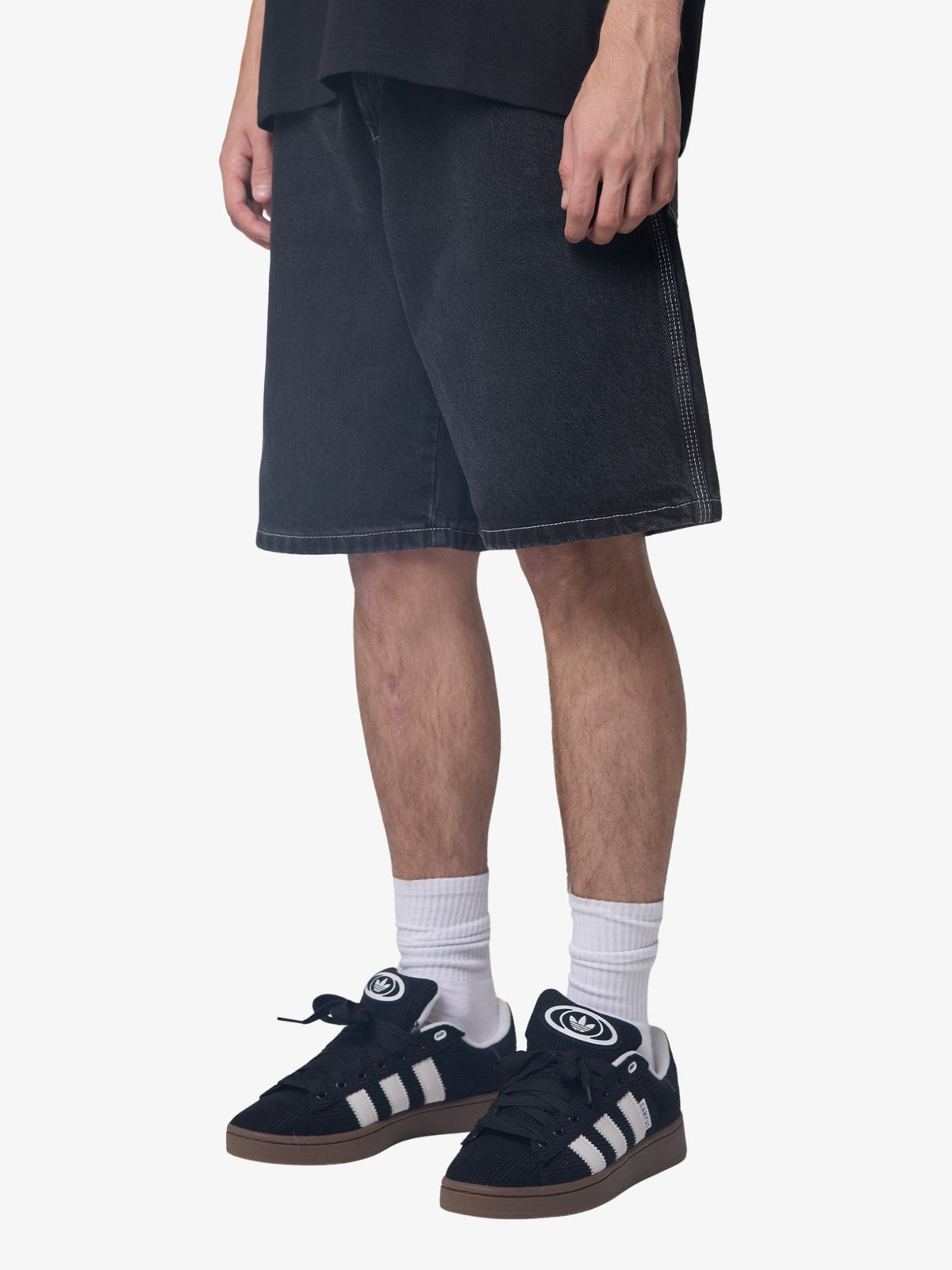 Worship Big Dawg Jean Shorts | Washed Black