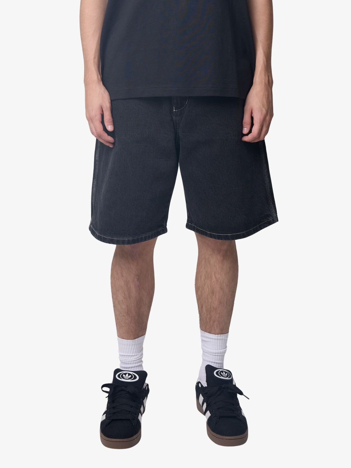 Worship Big Dawg Jean Shorts | Washed Black