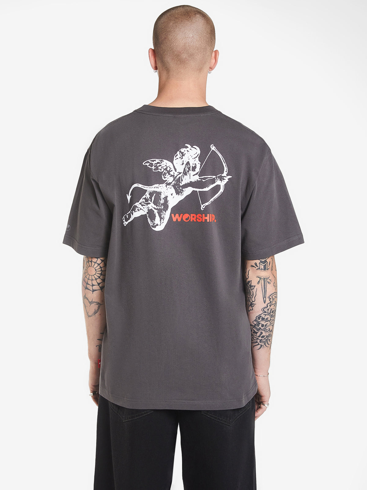 Worship Cherub T-Shirt | Worn Black