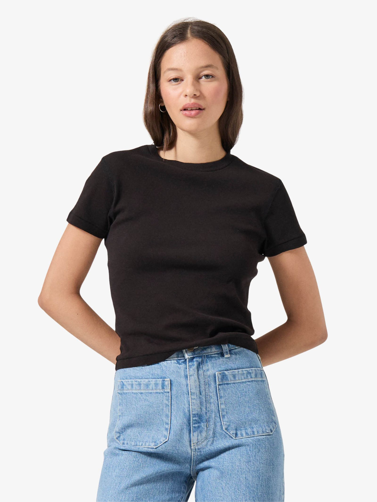 Rollas Classic Tee | Washed Black