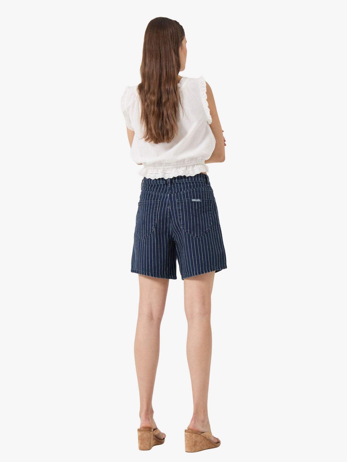 Rollas 90s Relaxed Shorts | Indigo Stripe