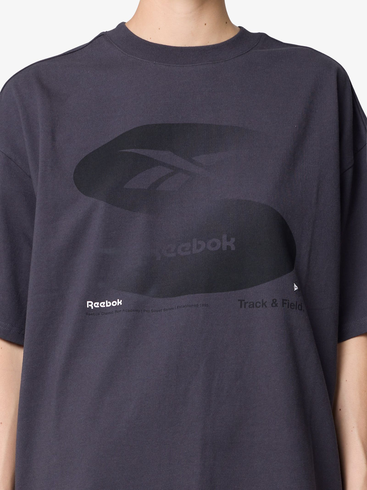 Reebok Women's Boxy Contrast Tee | Washed Black